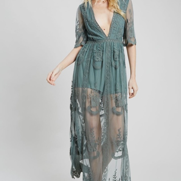 Wishlist Dresses & Skirts - Sale!Maxi Lace Romper Dress